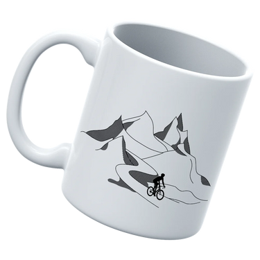 Mountain Cycling White Coffee Mug